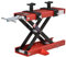 DURHAND Plataforma Elevadora para Motocicletas Carga Máxima 500 kg con Altura Ajustable de 19-53 cm Soporte de Moto para Aparcar o Reparar Taller Garaje Negro y Rojo