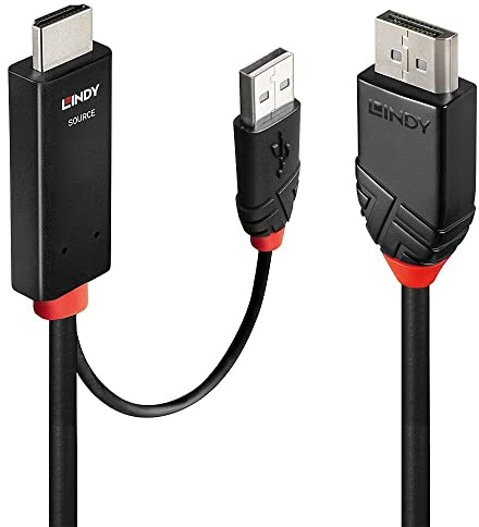 LINDY Cable DisplayPort a HDMI 41498 1 m Negro