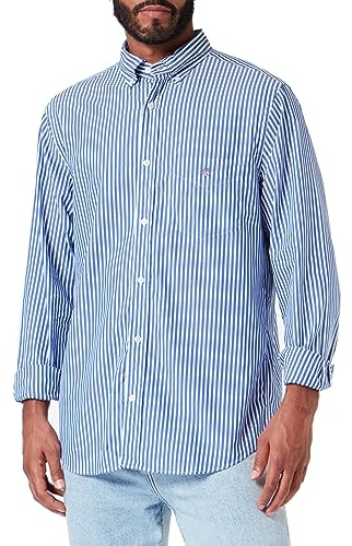 GANT REG POPLIN STRIPE SHIRT, Camicia elegante Uomo, Blu ( COLLEGE BLUE ), 3XL