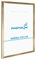 PHOTOLINI Bilderrahmen A2 Holz MDF Gold, Picture Frame Rahmen 42x59,4 mit bruchsicherem Acrylglas, DIN A2 Bilderrahmen 42x60 zum Aufhängen, mit Zubehör - A 2 Frames für Fotos & Poster