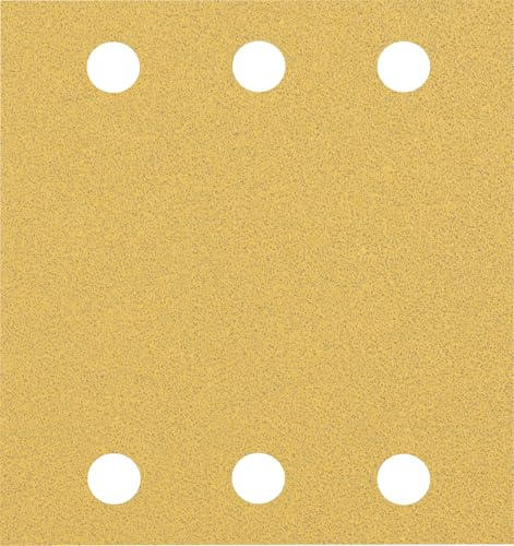 Bosch EXPERT C470 Schleifblatt, 115x107mm, K80, 6 Löcher, 50-tlg. | für Farbe auf Holz, Hartholz, Ø 115x107 mm, Körnung 80, Professional Zubehör Schwingschleifer