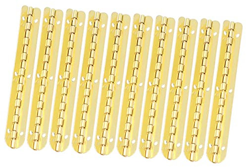 Bisagras Largas Para Cajas De Madera, 10 Piezas Bisagra De Piano Bisagra Ovalada Bisagra Antigua Bisagra De Puerta De Gabinete Bisagras De Caja Bisagra De Tira Larga Amarilla De 90 Grados Bisagra De H