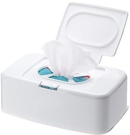 Wipes Dispenser, Sealed Tissue Storage Box Baby Wet Wipes Case Dry Wet Tissue Paper Case Holder Keep Wipes Fresh Reusable Wipes Box for Home Office Desk