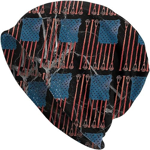 934 Wintermützen Usa Lacrosse American Flag Wintermütze Unisex Beanie Mütze Warme Mütze Für Skifahren Damen Herren