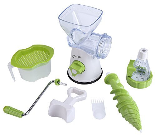 Exprimidor manual de cítricos, exprimidor de naranja, exprimidor de frutas y verduras para apio, hierba de trigo, col rizada, espinacas y cualquier otra hoja verde