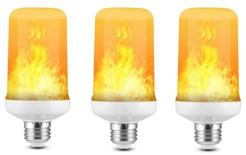 ALIVIM 3Stück E27 110V 220V LED Dynamische Flamme Effekt Feuer Glühbirne Mais Glühbirne Kreative Flackern Emulation Licht Party Lampe