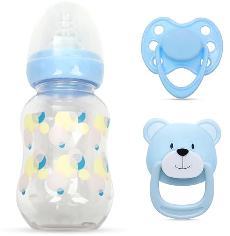 MYREBABY Lot de 2 tétines magnétiques bleues pour poupée Reborn