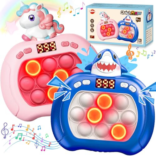 Montessori Spielzeug ab 3 Jahre: Vatos Pack of 2 Pop Game Push Fidget Adhs Kinderspielzeug ab 4 5 6 7 8 9 10 11 12 Jahre für Junge Mädchen Kinder Einhorn Geschenke lustige Einhörner Outdoor