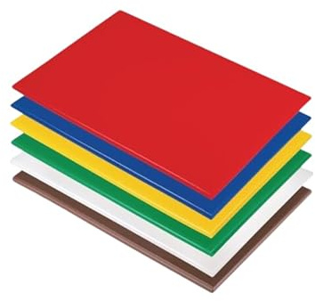 Professional Chopping Board 400x300x20mm Heavy Duty Plastic Cutting Dicing Slicing Board (Red)