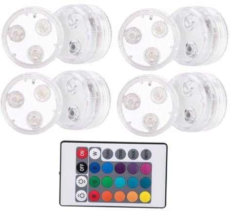Happyyami 8St Tauchlicht tauchlampe unterwasserbeleuchtung Beleuchtung für aquarien Unterwasserlampen Teichbeleuchtung Tauchbeckenbeleuchtung Luft Pool-LED-Leuchten Mikro-LED-Leuchten Abs