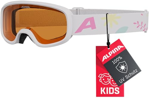 ALPINA CARVY 3.0 - Masque de ski anti-buée, extrêmement robuste et incassable, protection UV 100%, taille extra-petite pour enfants, white matt