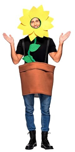 EraSpooky Costume de fleur de fleur adulte Halloween drôle de tournesol déguisé déguisement pour hommes femmes