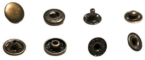 KFMON 100Sets 10-15mmMetal Snap Fasteners, Metal Press Studs, Multi Size Options Snap Buttons, Secure Fastening,Clothing Repair, DIY Accessories