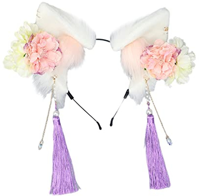 Wayfadacc Cartoon Stirnband Ohren Form Haarreifen Plüsch Karneval Party Kopfschmuck Haarband Cosplay Party Kostüm Requisiten Unisex