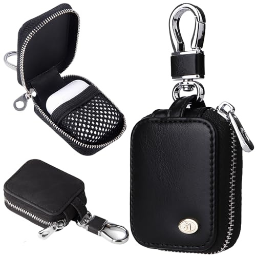Fofvccv Reißverschluss Kopfhörer Tasche mit Metallschnalle - EJB Black | Tragbare In-Ear Ohrhörer Tragetasche Kompatibel mit AirPods 4 1 2 3 Pro Aufbewahrungstasche für Kabellose Kopfhörer