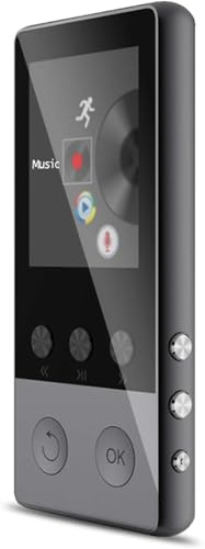 Fino A 128 GB Lettore Mp3 Bluetooth Auricolari HiFi Sport Mp4 HiFi Lettori Musicali Portatili Registratore di Registrazione Vocale, Black