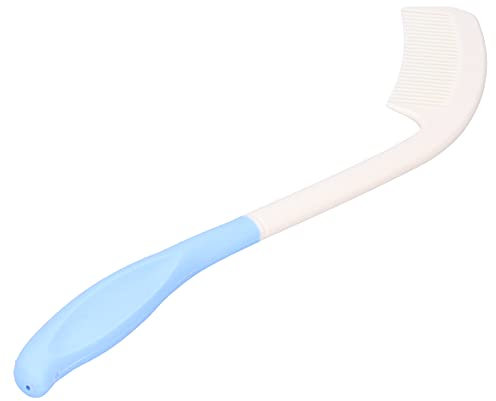 Majatou Cepillo de peine con mango largo, peine de mango largo, peine ergonómico con asas curvas para manos mayores, son