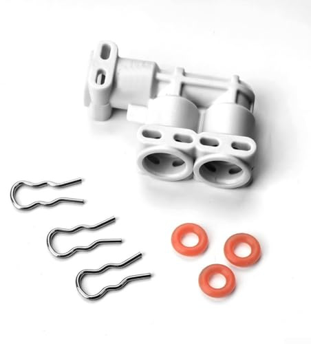 Deskbloom F-Type Connector Set with Silicone Seals and Clamp Rings for Coffee Machines, 5 Connectors + 15 Retaining Rings + 15 Silicone Rings