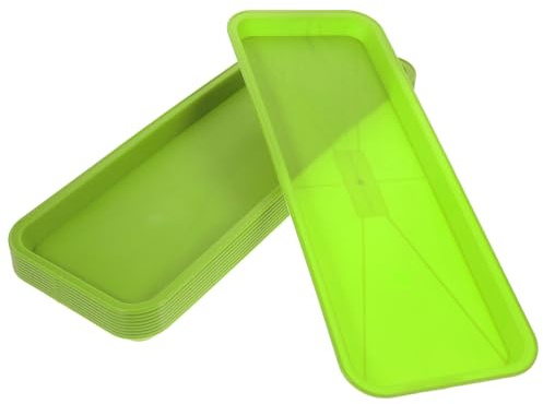 TOBBOMEY Soucoupe Rectangulaire en Plastique 15.7X5.9 Pouces Bac de Récupération d'eau pour Pots de Fleurs Jardin Maison et Balcon