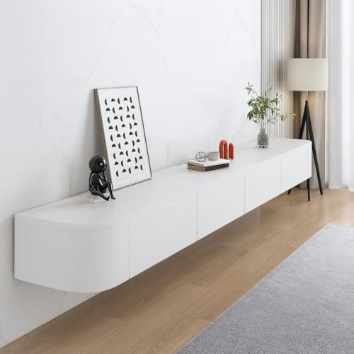 Vitt TV-stativ, 160 cm Lowboard för vardagsrum och sovrum, modern Fernsehtisch & Fernsehschrank, elegant design för nöjescenter, eleganta hemmöbler
