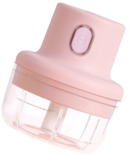 GLEAVI Mini Hachoir Électrique Portable sans Fil 100ml Rose Lames Renforcées Cuisine Multifonction et Broyage Rapide des Aliments