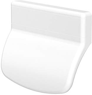 CC-Shopping - Balkontürgriff 911 abgerundete Ausführung für den Außenbereich aus Kunststoff UV-stabilisiert inkl. 2 Montageschrauben, 70x55x20 mm, (Weiß)