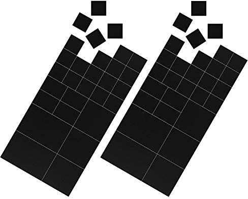 Magnetastico | 58 x Láminas magnéticas Autoadhesivas | Diferentes tamaños | Cuadrados magnéticos anisotrópicos | Cuadrados de imán Flexible para la organización, oficinas, Fotos, Postales e Carteles