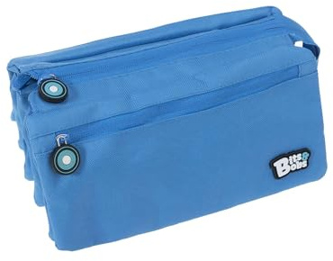 Grafoplas | Estuche Escolar Cuatro Compartimentos | Azul | 23x12cm | bits&Bobs | Colores Vivos
