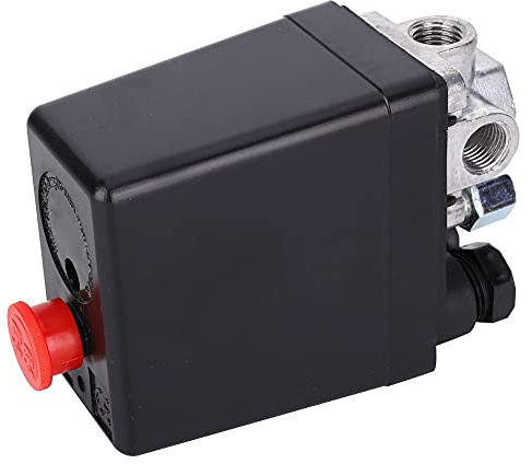 ViaGasaFamido Luftkompressor Druckschalter Luftdruckregler Ventilschalter Gasregler Vertikal Einphasen-Vierwege-220V 8KG Mechanisches Pneumatikwerkzeug FB-30
