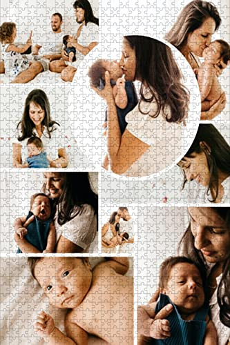 Lehaha Puzzle en Bois Personnalisé avec Votre Photo 120/300/500/1000 Pièces Cadeau DIY Souvenir Familial,Cadeau Anniversaire