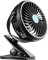 Portable Clip on Fan, Clip Pram Fan, USB Rechargeable Personal Mini 360° Rotate Cooling Table Fan for Home Office Car Seat Crib Stroller Camping (fengshan-Pure black)