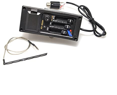 Zengxue Gitarr pickuper 3-bands Akustisk Gitarr Pickup Gitarr Preamp Amplifier Equalizer Piezo Pickup