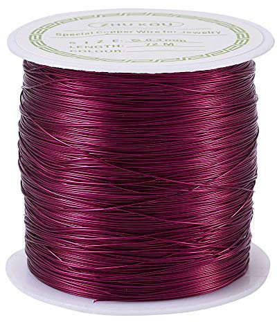 Metalldraht 1 Rolle 0,3/0,4/0,5/0,6/0,7/0,8 mm Kupferdraht, Schmuck, Perlendraht, Schnur, langlebig, vergoldete Silberfarbe, goldene Farbe(Indigo 1,0.7mm 13m)