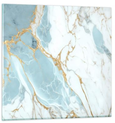 Quadro su Vetro Art Deco Fascino Marmo Stampe da Parete in Vetro 30x30cm Quadri Moderni Soggiorno Camera da Letto Cucina 1 pezzo Piccoli Decorazione Murale Wall Art Grafica Immagini GAC30x30-6006