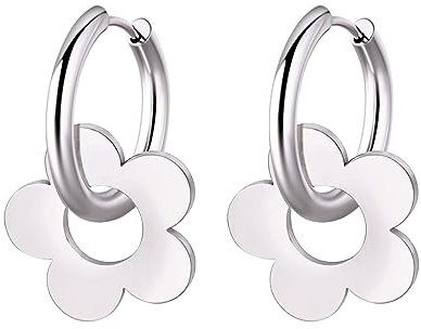 KKJOY Orecchini Pendenti in Acciaio Inox Orecchini a Cerchio Orecchini a Goccia Orecchini Pendenti Gioielli Regali per Donne Ragazze