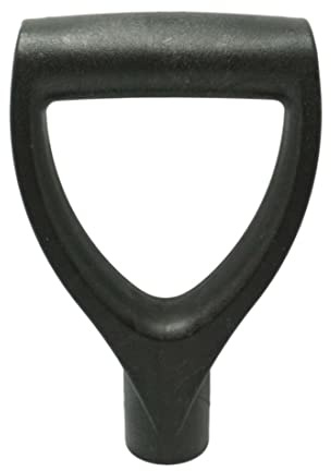 Veesper Spade Handle Garden Fork Shovel Handle D Shaped Plastic Grip for Digging Raking Tools Garden Fork Handle Replacement Black