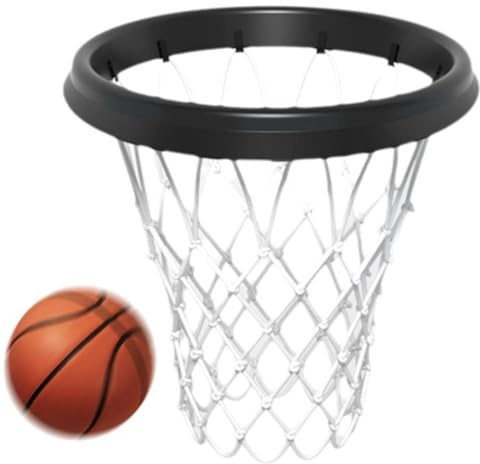 Red de canasta de baloncesto portátil de repuesto, redes de aro de netball para todo tipo de clima, cilindro de aro de portería de baloncesto, red de baloncesto universal antilátigo, se adapta a