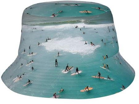 Oudrspo Blauer Camouflage-Anglerhut mit Zitronen-Frucht-Aufdruck für Damen, Sommer, Sonne, Strand, Reisemütze, Herren-Anglerhut