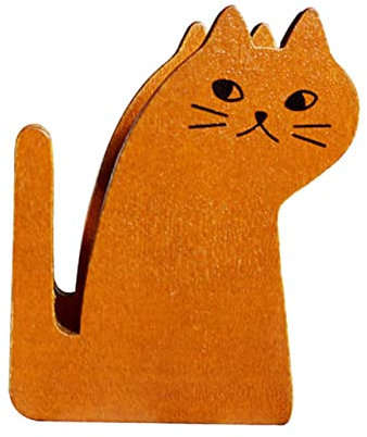 CANIGHT Eleganter Klebebandspender in Katzenform Im Retro-stil Tischhalter Aus Holz Glatte Oberfläche Für Familienaktivitäten