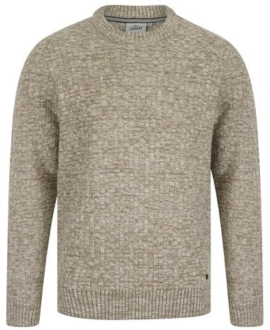 Tokyo Laundry Men's 'Brendean' Chunky Basket Stitch Knitted Crew Neck Jumper