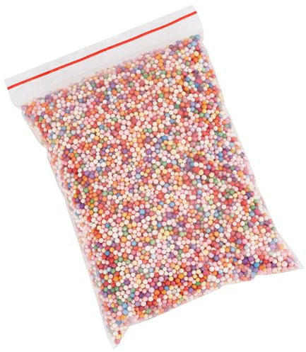 NICENEEDED 15000 Stück Regenbogen Mini Schaumperlen Regenbogen Schaumstoffbälle Pastellfarbene Mikroschaumperlen Mini Kleine Schaum Perle Hochzeit