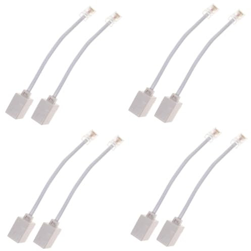 Uonlytech 8piezas Adaptador Ethernet Convertidor De Teléfono Analógico Conexión De Conector Macho Pc Hembra Pc Fácil De Usar y Práctico Para Telefonía y Fax