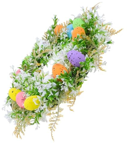 BESTOYARD Osterhasenkranz Kaninchen Schlichte Kränze Zum Dekorieren Kranz Ostereier Kleine Kränze Für Drinnen Ostern Frühlingskranz Osterkranz Dekoration Tür Kranz Osterkränze Stoff