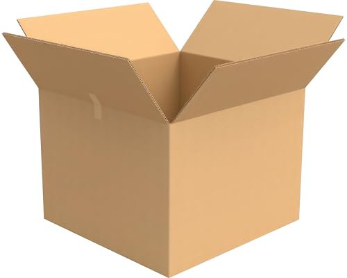 EraGreen FEFCO201 Lot de 5 cartons d'expédition pliables de qualité supérieure - 600 x 400 x 400 mm - Carton d'expédition à 1 cannelure - FEFCO201 B-Welle