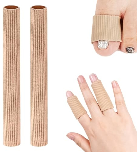 2 Stück Zehenschutz Kleiner Zeh,Atmungsaktive Fingerschutz Zehenschoner Schlauchbandage,Schneidbar Zehenschutz Sleeves Zehenschoner Hornhautkissen,Zehenkappen Großer Zeh Womens Anti Gebrochenen