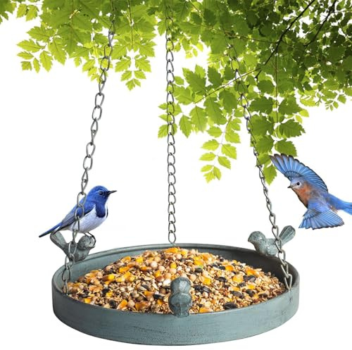 Vogelbad zum Aufhängen für den Garten, Vogeltränke zum Aufhängen, Vogelbad aus Metall für den Außenbereich, wasserdichte Schüsseln