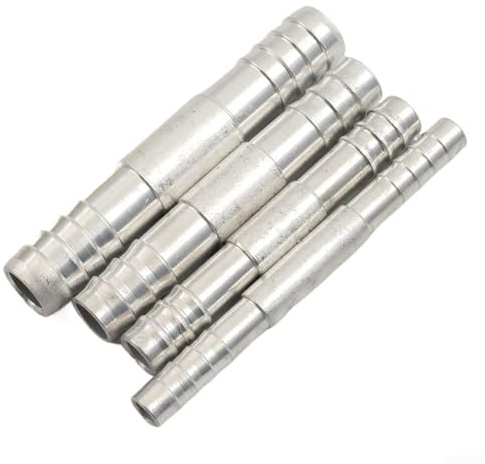 Conectores de empalme recto de aluminio para manguera de aire acondicionado para varios tamaños de manguera, incluyendo #6, #8 y #10