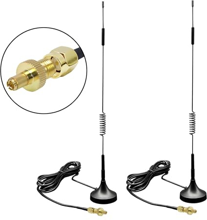 Rydocyee 5G Antenna External Antenna for T Mobile 5G Home Internet, Netgear Nighthawk M7 Pro /M6 Pro/M5/M1, Jetpack MiFi 8800L Hotspot Router - 2 Pack (5G Antennas SMA + TS9 Adapters)