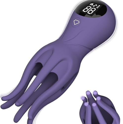 Qhysin Penis Trainer Vibrator Masturbieren für Männer mit LCD-Display 12 Vibrationmodi zur Stimulation von Hoden Klitoris & Nippel Eichelvibrator Masturbator Cup Multiple Sexspielzeug für Männer Paare