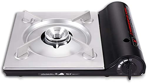 Portable Butane Gas Stove with Automatic Ignition and Carrying Case - Outdoor Windproof Mini Gas Barbecue for Camping